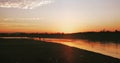 Beautiful natural sunset Brahmaputra river in Assam Royalty Free Stock Photo