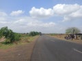 Beautiful Natural village road and clowdy Nature looking awesome