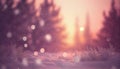 Beautiful natural winter defocused blurry background image with forest. Generate Ai.