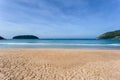 Beautiful nature of the Andaman Sea and white sand beach in the morning at Patong Beach, Phuket Island, Thailand. Nature and Royalty Free Stock Photo