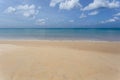 Beautiful nature of the Andaman Sea and white sand beach in the morning at Patong Beach, Phuket Island, Thailand. Nature and Royalty Free Stock Photo