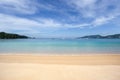 Beautiful nature of the Andaman Sea and the white sand beach at Patong Beach, Phuket Island, Thailand Royalty Free Stock Photo