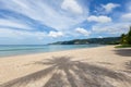 Beautiful nature of the Andaman Sea and the white sand beach at Patong Beach, Phuket Island, Thailand Royalty Free Stock Photo