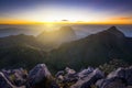 Beautiful nature background sunset at Doi Luang Chiangdao in Chiangmai