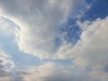 Beautiful nature of blue sky and clouds with sunlight, sky background