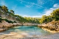 Beautiful nature of Calanques on the azure coast of France. Coas Royalty Free Stock Photo