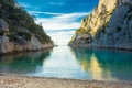 Beautiful nature of Calanques on the azure coast of France Royalty Free Stock Photo