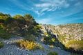 Beautiful nature of Calanques on the azure coast of France. High Royalty Free Stock Photo