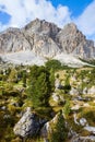 Beautiful nature in the Dolomites mountains in Northern Italy Royalty Free Stock Photo