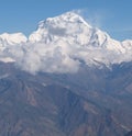 Beautiful nature. Fairy scenery. Aerial view of Himalayan mountains of Nepal Royalty Free Stock Photo