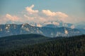 beautiful nature with forest and mountains, Chiemgau, Bavaria Royalty Free Stock Photo