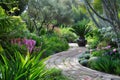 Beautiful nature garden in calssical and modern hitech style