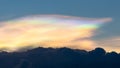 Nature Iridescent Pileus Cloud on sky Royalty Free Stock Photo