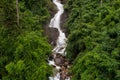 Krathing waterfall in the rainy season and refreshing greenery forest in the national park of Khao Khitchakut Chanthaburi province Royalty Free Stock Photo