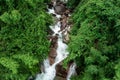 beautiful nature landscape krating waterfall in the rainy season and refreshing greenery forest in the national park of khoa Royalty Free Stock Photo