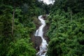 beautiful nature landscape krating waterfall in the rainy season and refreshing greenery forest in the national park of khoa Royalty Free Stock Photo