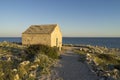 Beautiful nature and landscape photo of church and coast at Adriatic Sea in Croatia Royalty Free Stock Photo