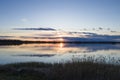 Beautiful nature and landscape photo of sunset in Katrineholm Sweden Royalty Free Stock Photo