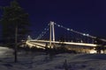 Beautiful nature and landscape photo of Sweden Scandinavia with the bridge Hoga Kusten Royalty Free Stock Photo