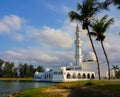 Beautiful nature landscape of Terengganu, Malaysia, Masjid Tengku Tengah Zaharah Muslim Mosque.Image contain grain,noise and soft