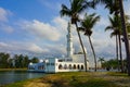 Beautiful nature landscape of Terengganu, Malaysia, Masjid Tengku Tengah Zaharah Muslim Mosque.Image contain grain,noise and soft