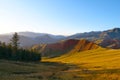 Beautiful nature landscape veiw of The Qilian Mountain Scenic Area Mount Drow in Qinghai China