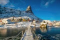 Beautiful nature lanscape of Lofoten in Norway Royalty Free Stock Photo