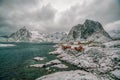 Beautiful nature lanscape of Lofoten in Norway, Europe Royalty Free Stock Photo