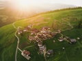 Beautiful nature lanscape with sunlight in Italian Alps, Dolomiti, Italy. Royalty Free Stock Photo