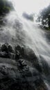 beautiful nature on mountain cliffs with stunning waterfalls