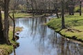 River and beautiful sunny day to enjoy at the park