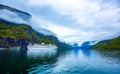 Beautiful Nature Norway Stegastein Lookout. Royalty Free Stock Photo