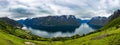 Beautiful Nature Norway Stegastein Lookout. Royalty Free Stock Photo