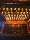 beautiful nature photography inside Old Chinese Historic temple Man mo temple in shueng wan hongkong