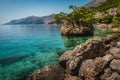 Beautiful nature place and fantastic beach in Dalmatia, Brela, Croatia Royalty Free Stock Photo