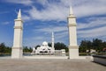 Beautiful nature and reflection on water, most iconic floating mosque