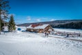 Beautiful nature and scenery around snowshoe ski resort in cass