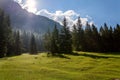 Beautiful nature scenery at Lake Pillersee with deep forest and Seehorn mountain, Sankt Ulrich am Pillersee, Austria, sunny summer Royalty Free Stock Photo