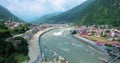 Beautiful nature shot of an Uttarakhand town in Uttarkashi.