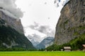 Beautiful nature in Staubbach valley - Lauterbrunnen, Switzerland
