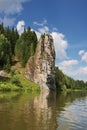 Beautiful nature of the Ural River Chusovaya