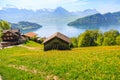 Beautiful nature view on Mount Rigi Royalty Free Stock Photo