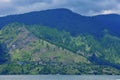 Beautiful nature view of lake Toba from Berastagi, Medan, Indonesia Royalty Free Stock Photo