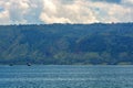 Beautiful nature view of lake Toba from Berastagi, Medan, Indonesia Royalty Free Stock Photo