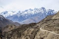 Beautiful nature views of the Himalayas mountains in Nepal. The highest pedestrian pass in the world Torong La on a trekking circl