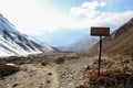 Beautiful nature views of the Himalayas mountains in Nepal. The highest pedestrian pass in the world Torong La on a trekking circl