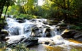 Beautiful Nature Waterfall in gully Chiangmai , thailand