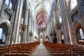 The Beautiful Nave of Cathedral Saint-Etienne in Bourges Royalty Free Stock Photo