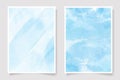 beautiful navy blue watercolor wet wash splash 5x7 invitation card background template collection Royalty Free Stock Photo