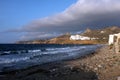 Beautiful Naxos panorama at sunset Royalty Free Stock Photo